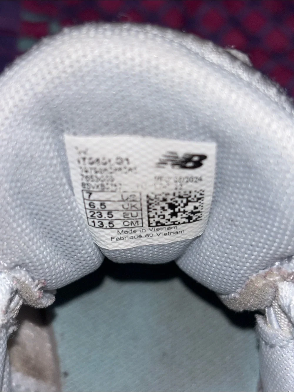 New Balance Kids Gray and Light Blue Hook-and-Loop Sneakers